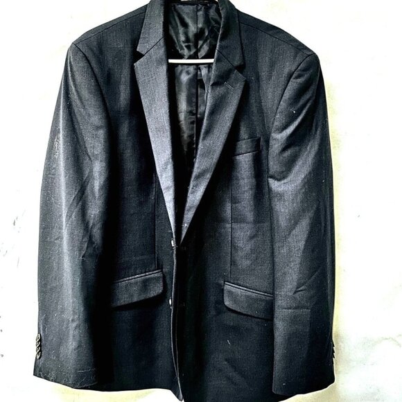 Kenneth Cole Reaction 44S Jacket Sports Coat Blue Black - Picture 1 of 8